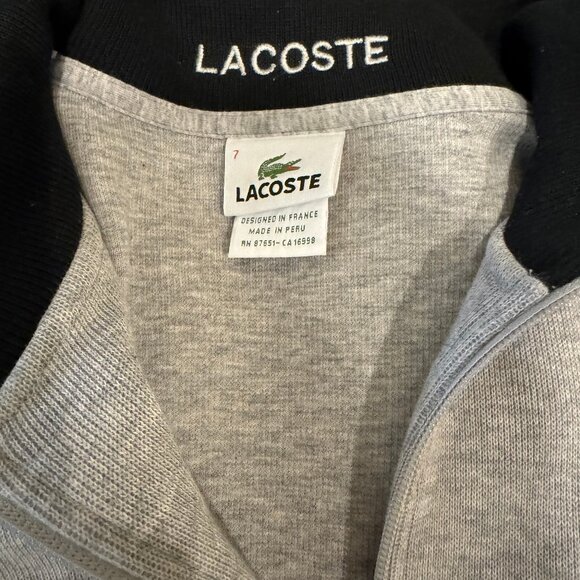Lacoste Zippered Cotton Pullover Sweater - Picture 4 of 4